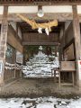 雪化粧の浄光寺参道