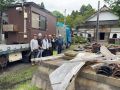 バイオトイレと笑顔式ドラム缶風呂を一...